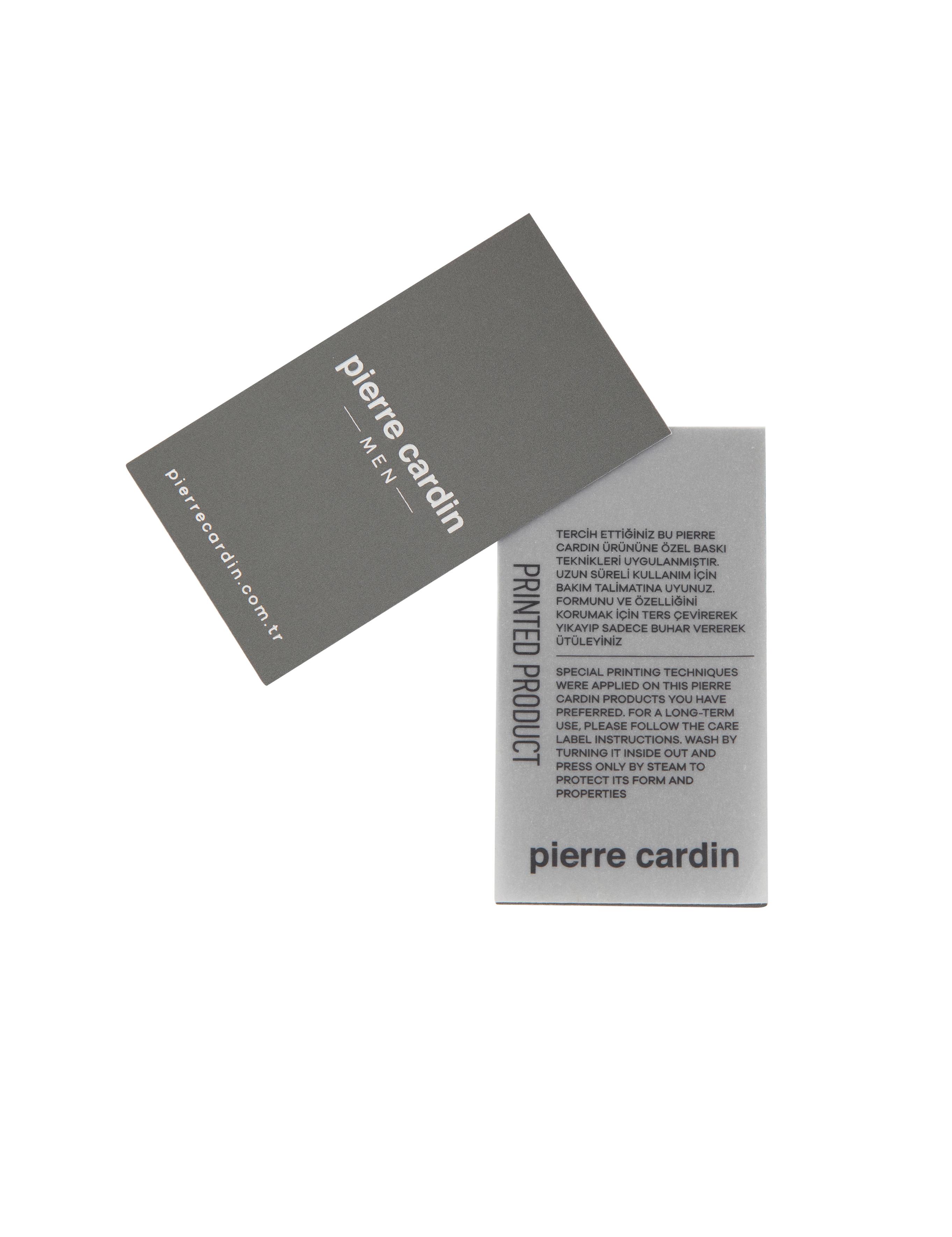 Ekru Slim Fit Baskılı Bisiklet Yaka Tişört