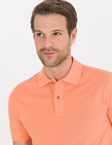 Pembe Slim Fit Polo Yaka Basic Tişört