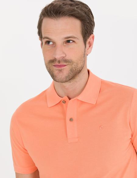 Pembe Slim Fit Polo Yaka Basic Tişört - 50262660176