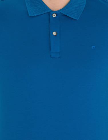 Indigo Slim Fit Polo Yaka Merserize Tişört