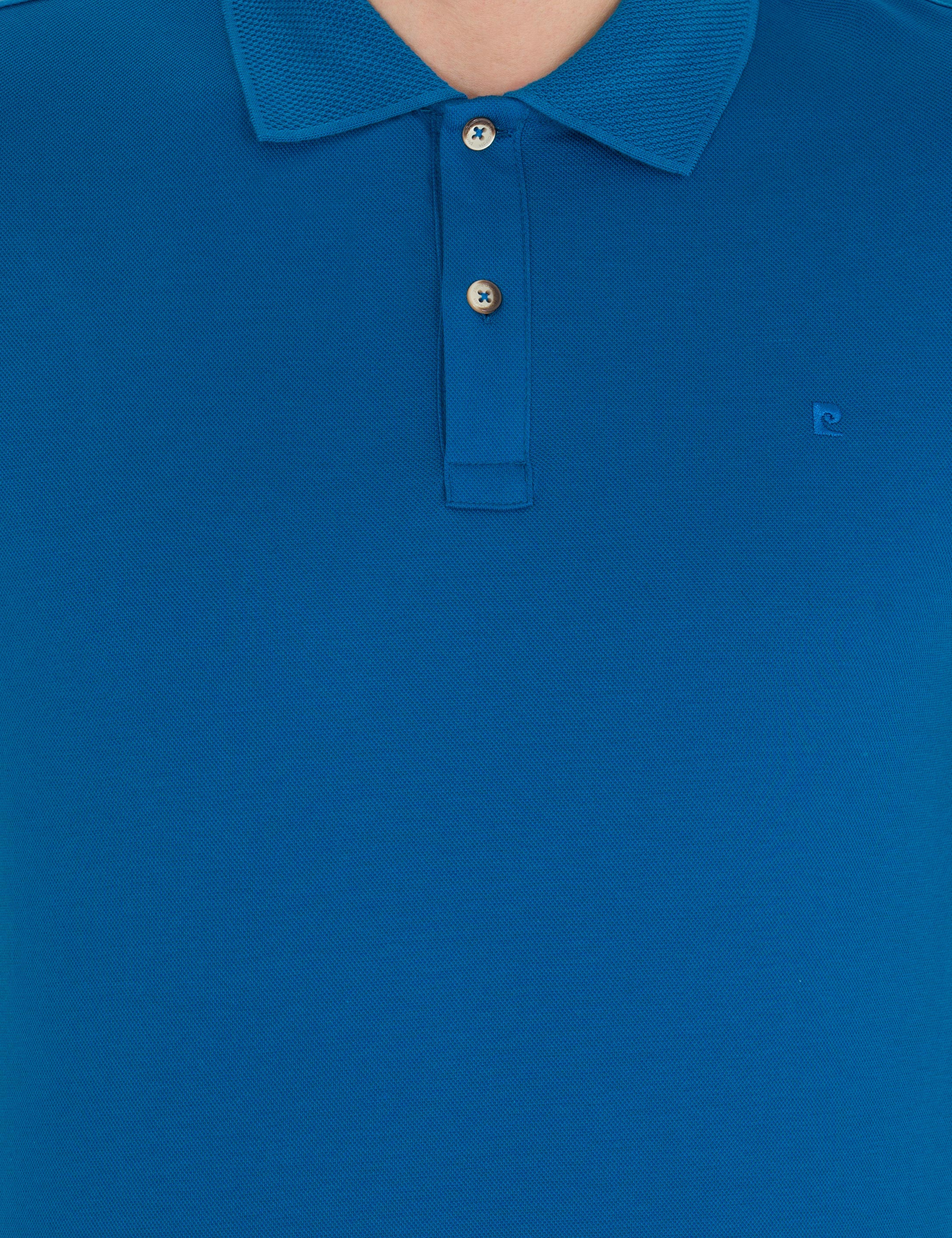 Indigo Slim Fit Polo Yaka Merserize Tişört - Image 6