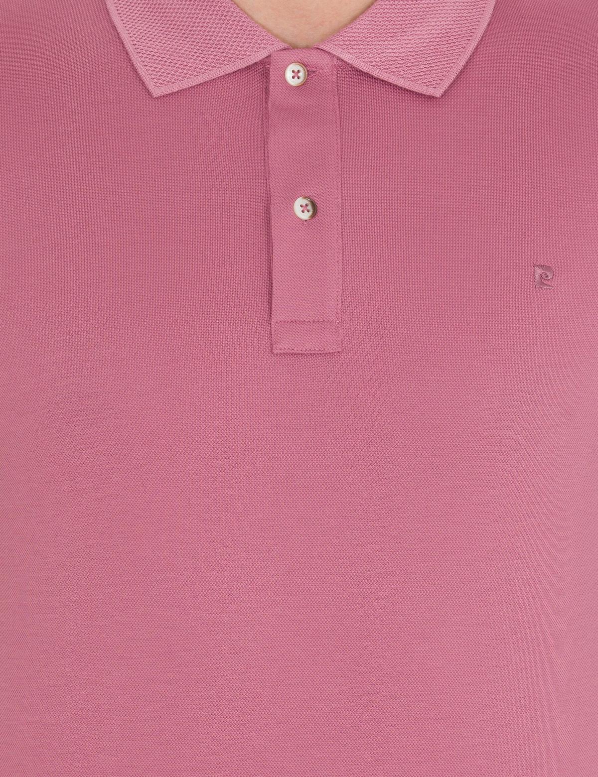 Pembe Slim Fit Polo Yaka Merserize Tişört - 50262665103