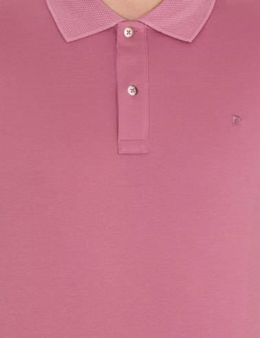 Pembe Slim Fit Polo Yaka Merserize Tişört