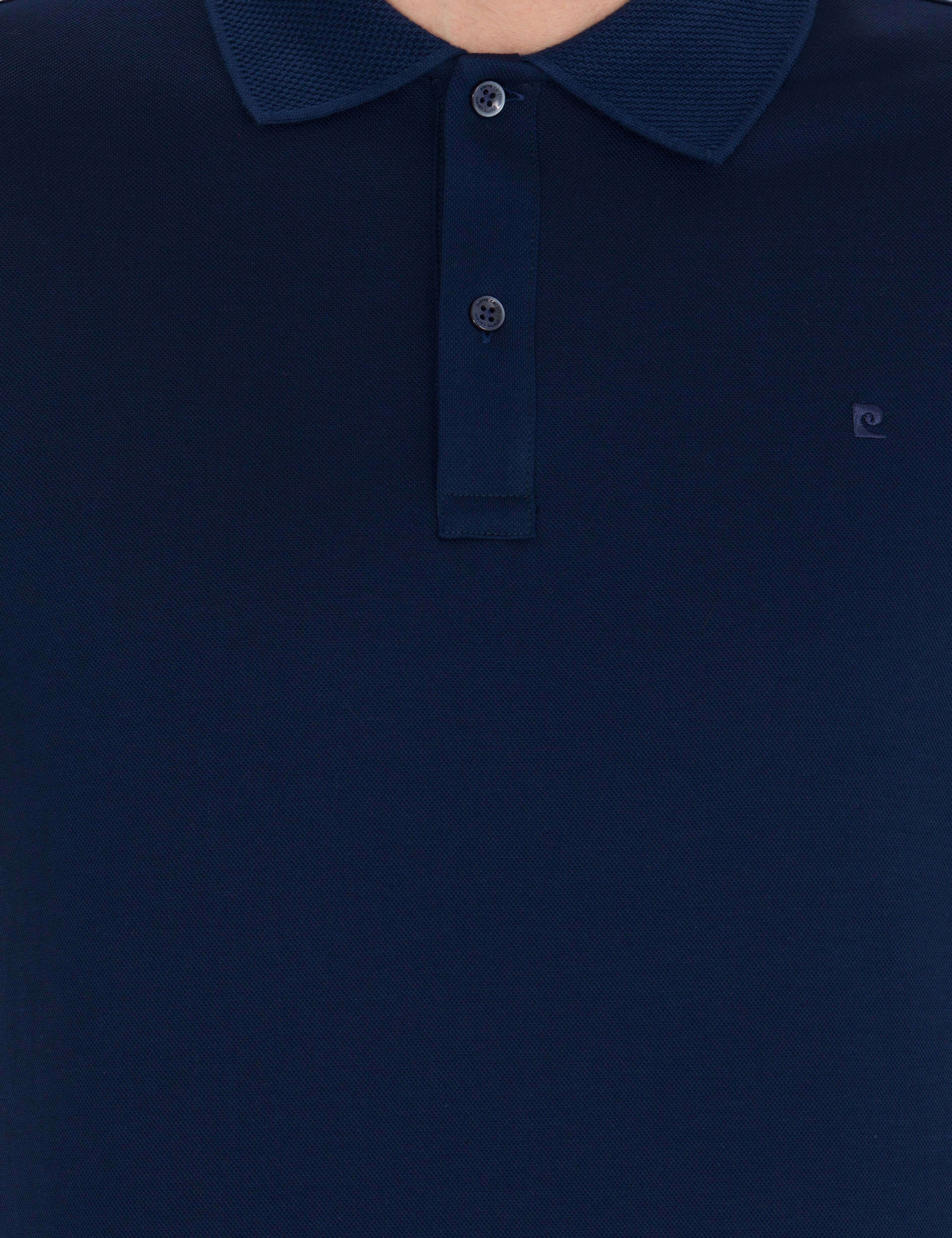 Lacivert Slim Fit Polo Yaka Merserize Tişört - Image 6