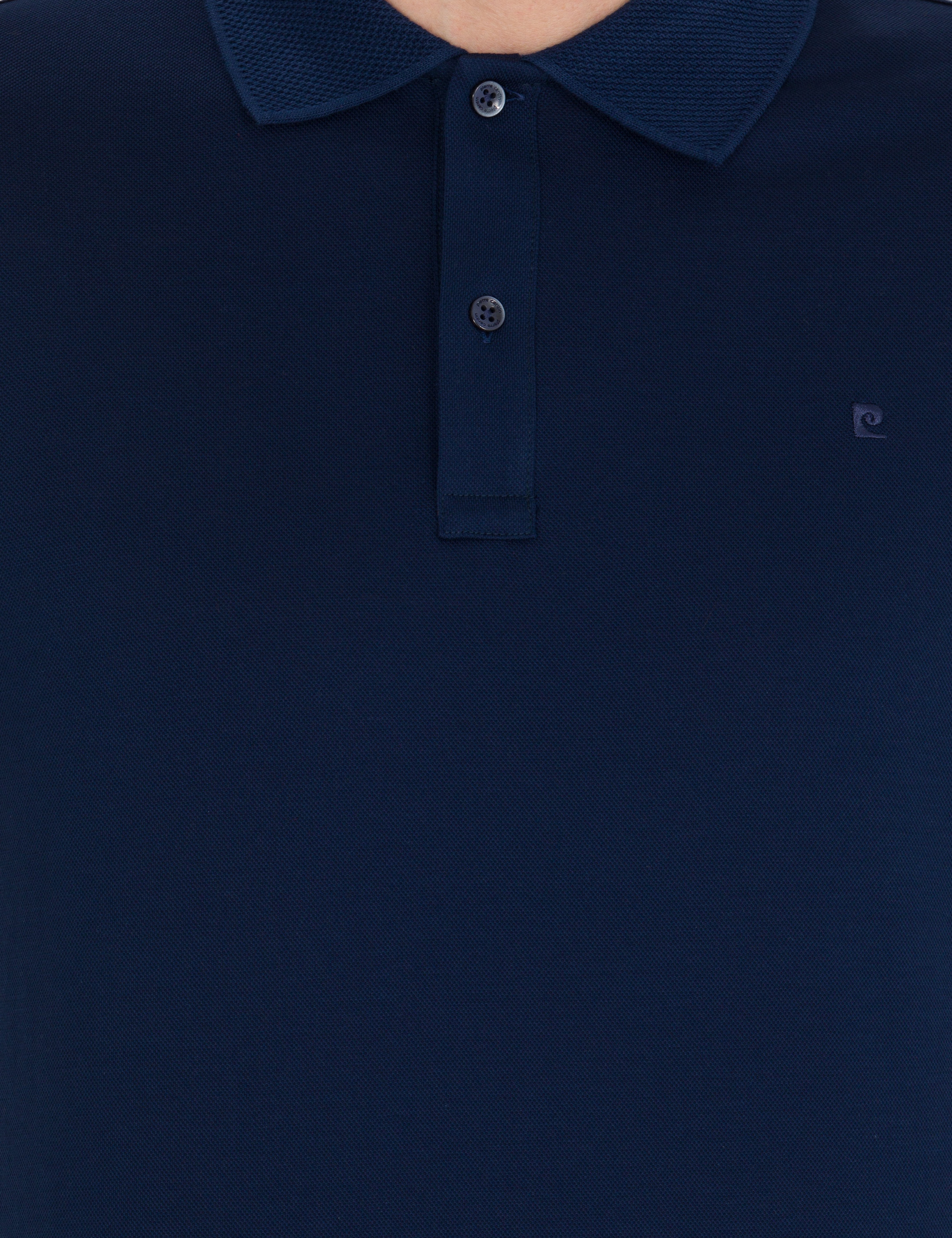 Lacivert Slim Fit Polo Yaka Merserize Tişört