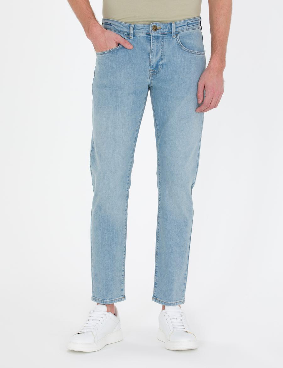 Açık Mavi Slim Fit Jean Pantolon