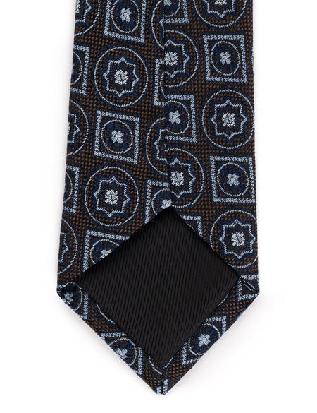 Kahverengi 3'lü Kravat Mendil Set - 50269544002