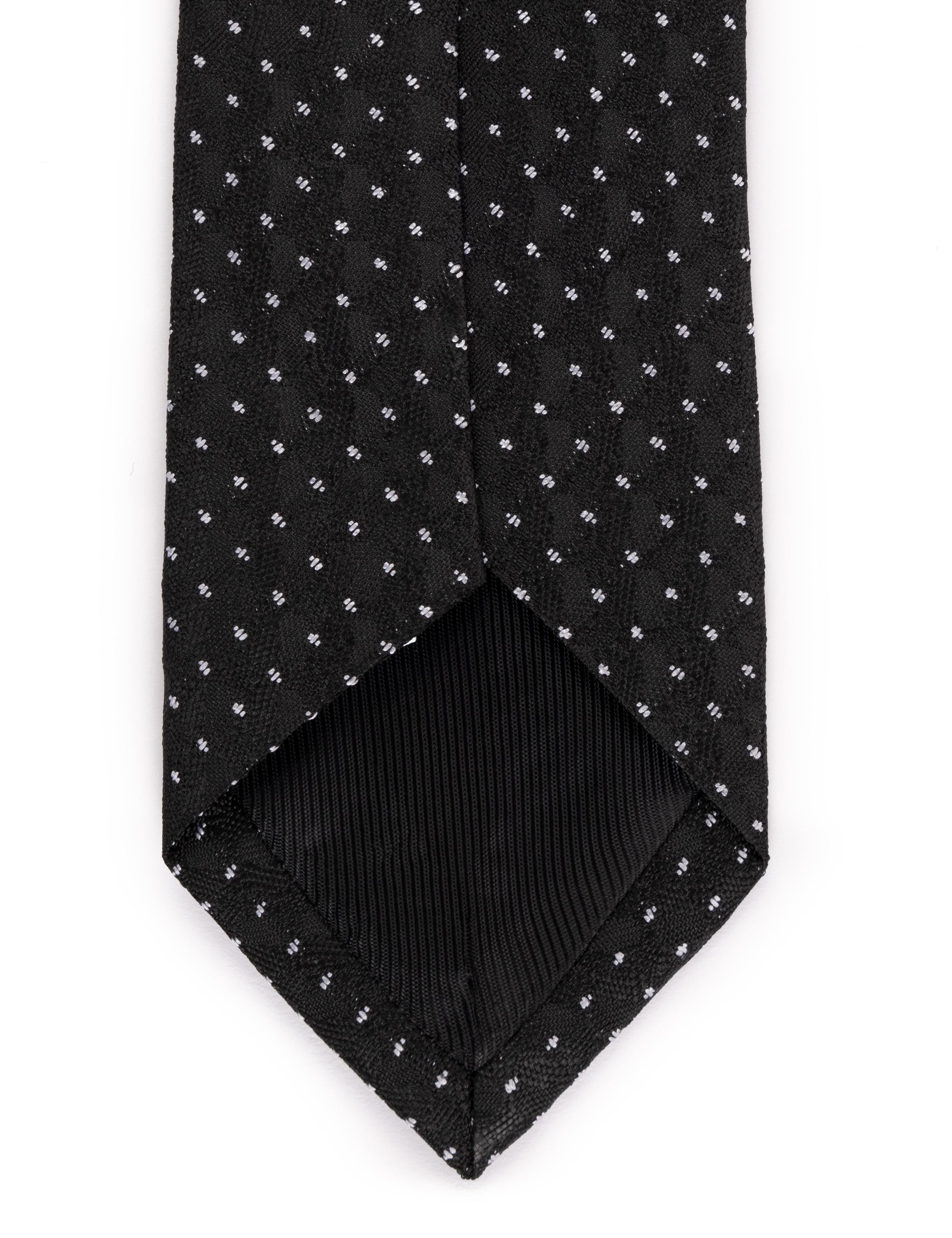 Siyah 3'lü Kravat Mendil Set