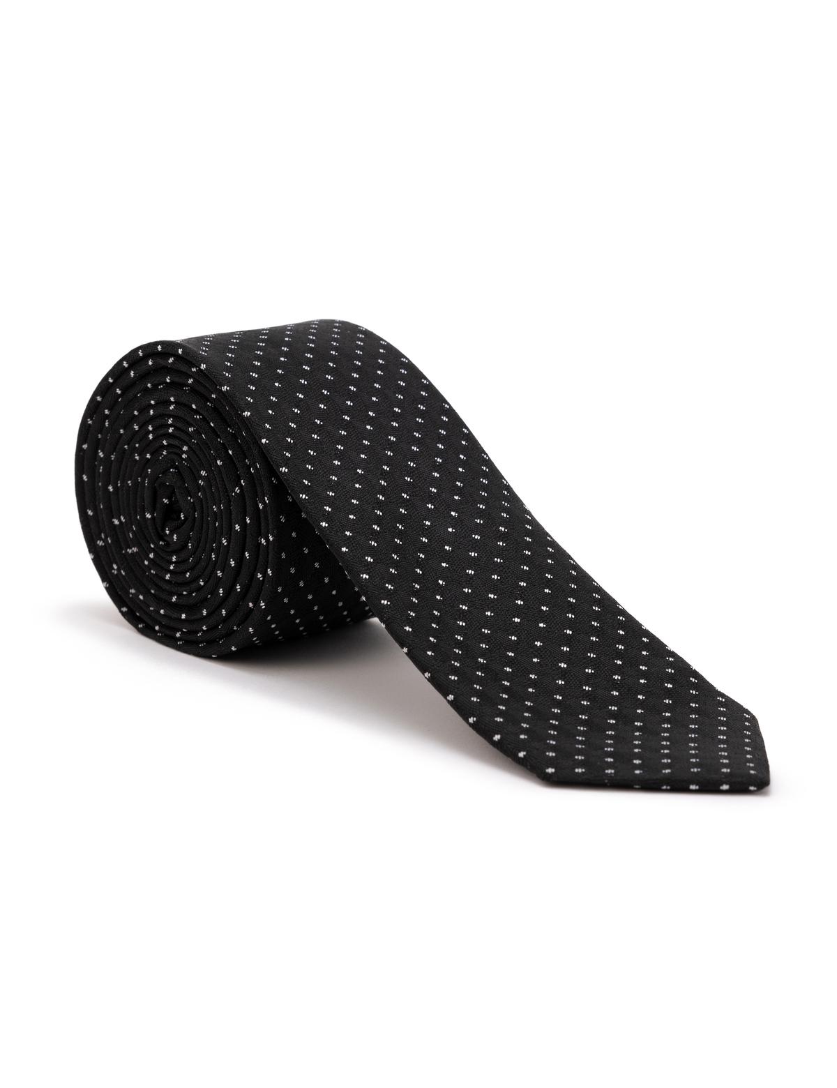 Siyah 3'lü Kravat Mendil Set - 50269550001