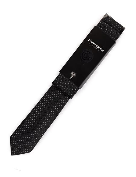 Siyah 3'lü Kravat Mendil Set - 50269550001