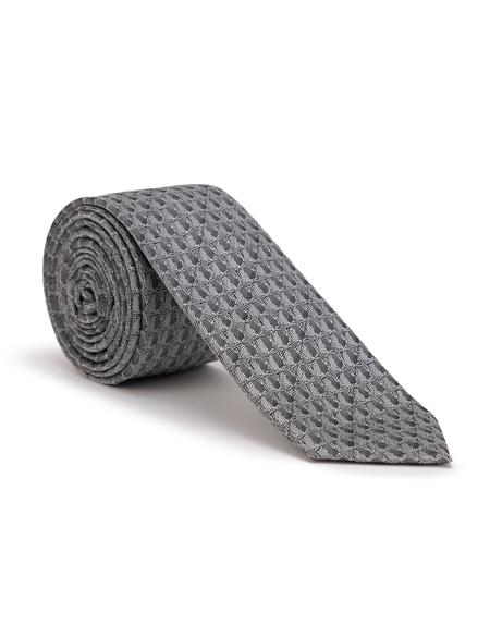 Gri 3'lü Kravat Mendil Set - 50269550002