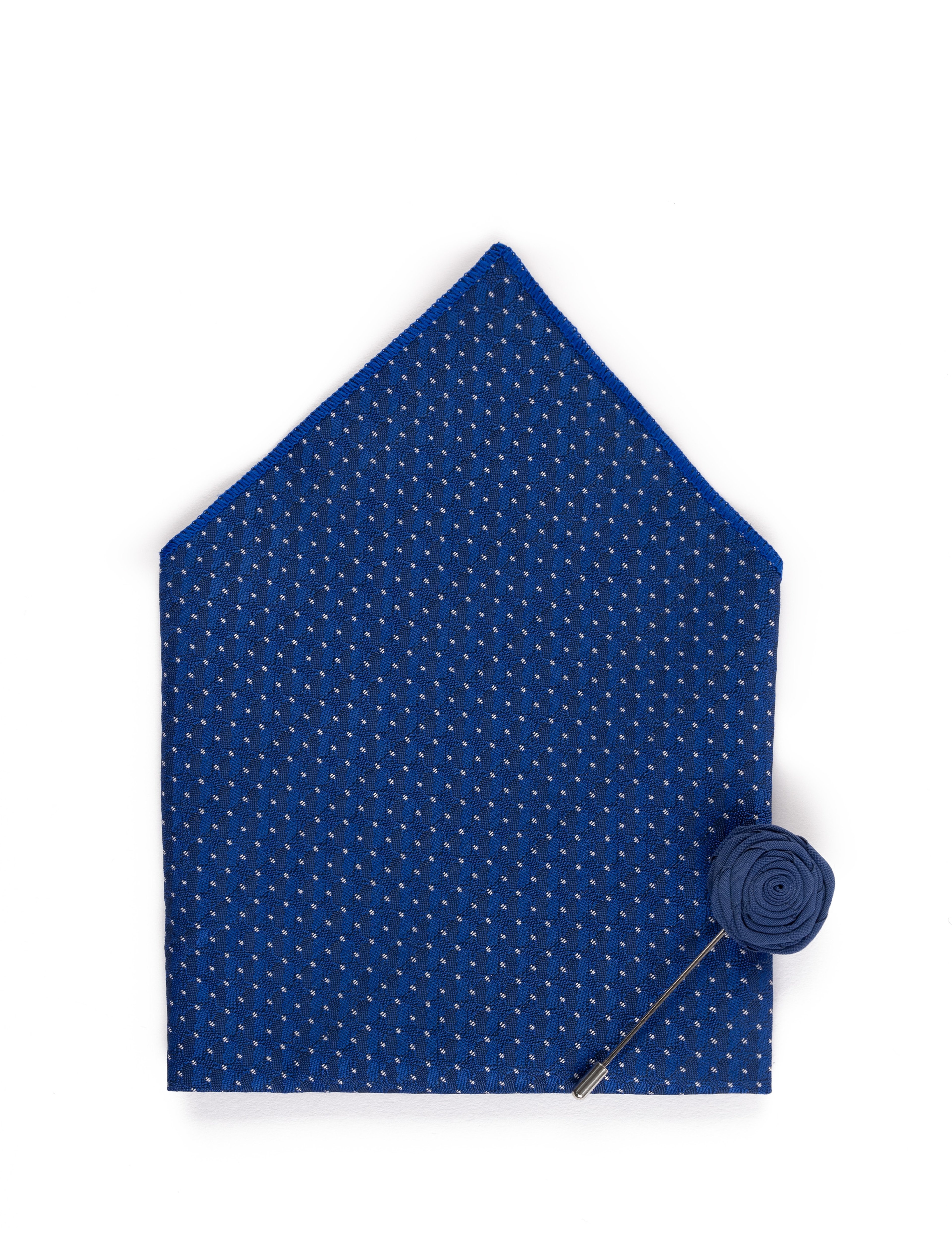 Mavi 3'lü Kravat Mendil Set - Image 4