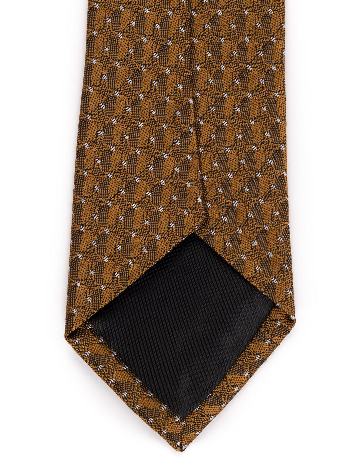 Turuncu 3'lü Kravat-Mendil-Kravat İğnesi Set - 50269550004