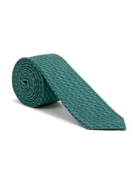 Yeşil 3'lü Kravat-Mendil-Kravat İğnesi Set - 50269550005