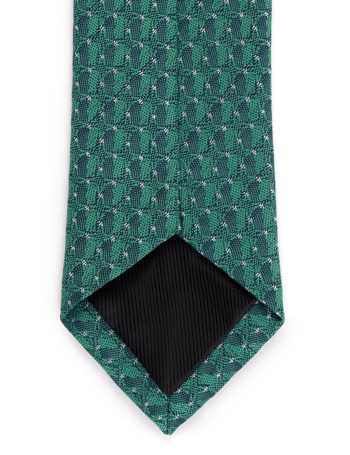 Yeşil 3'lü Kravat-Mendil-Kravat İğnesi Set - 50269550005