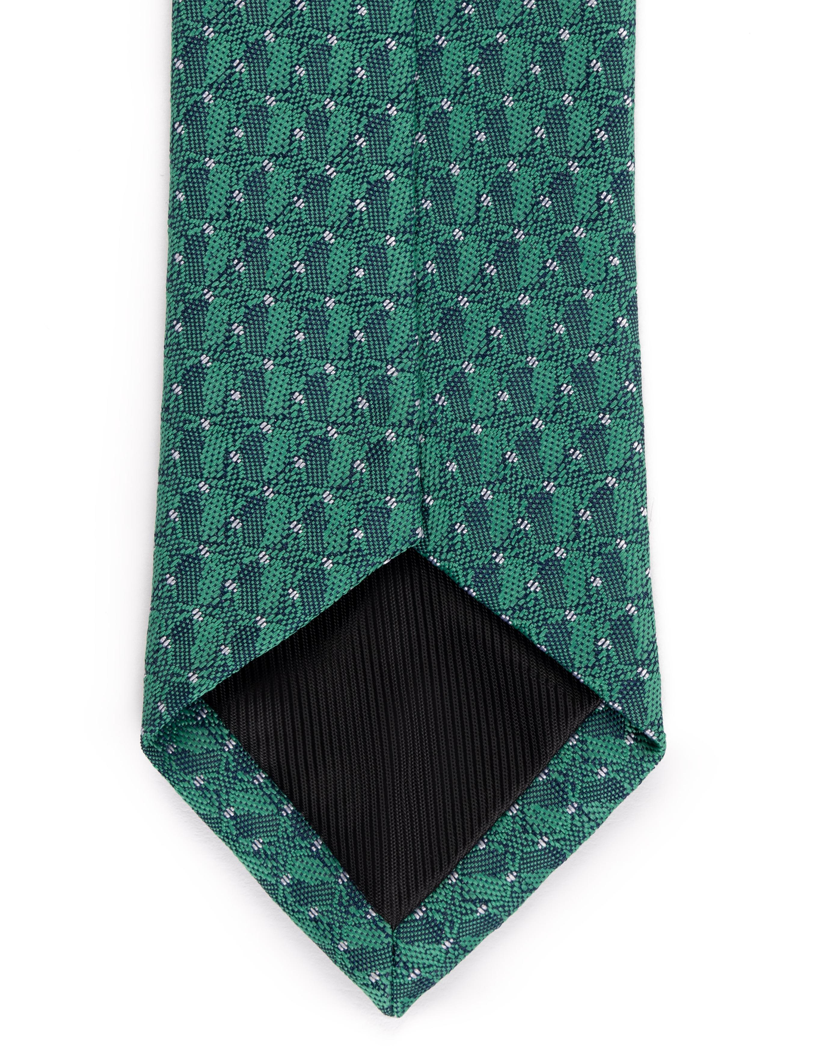 Yeşil 3'lü Kravat-Mendil-Kravat İğnesi Set