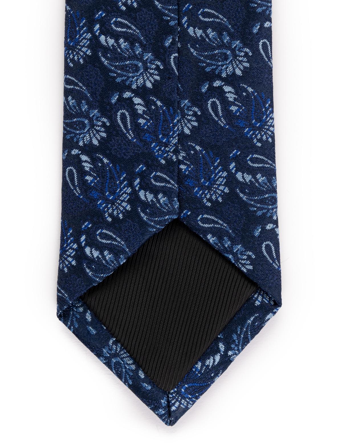 Lacivert 3'lü Kravat Mendil Set - 50269554001