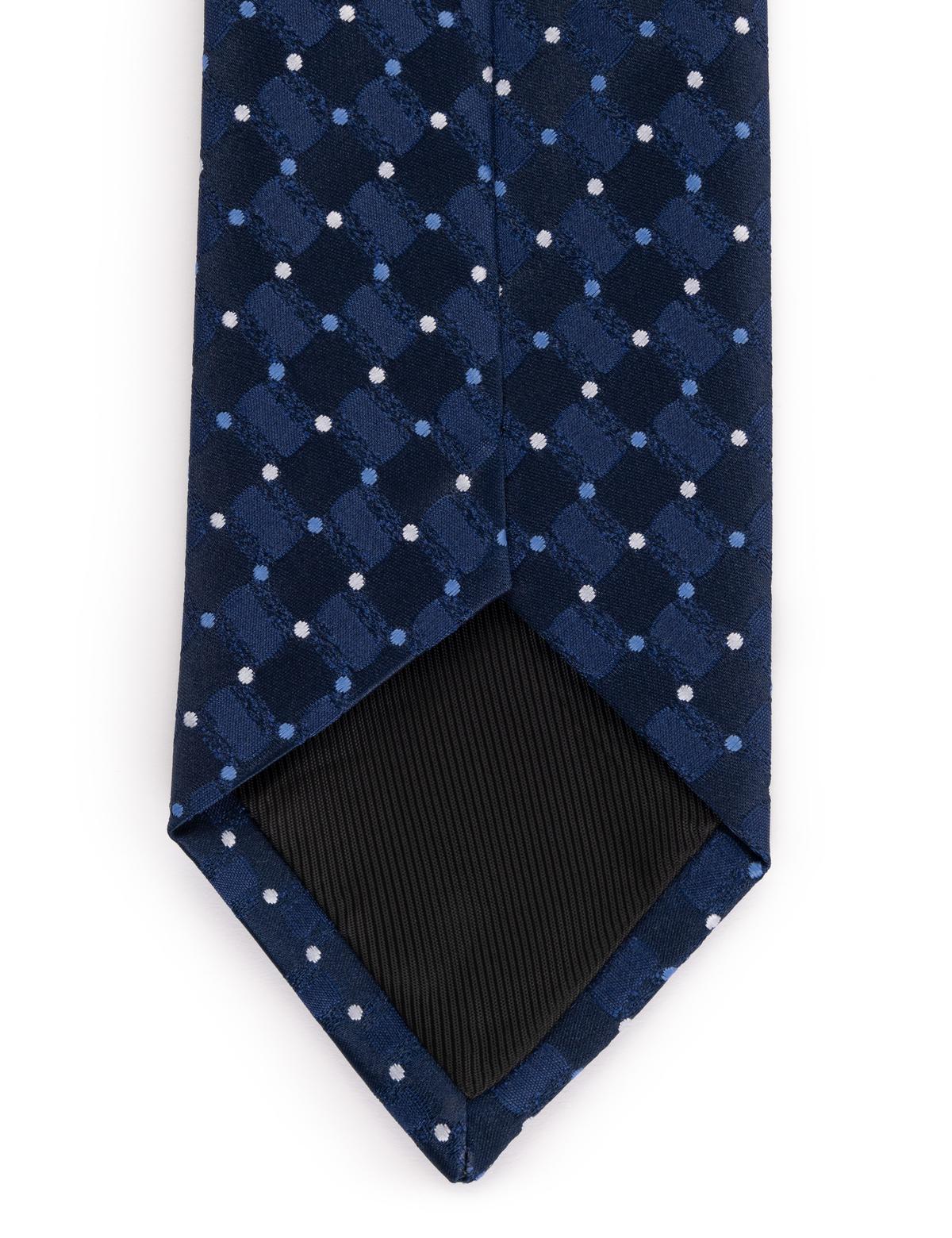 Lacivert 3'lü Kravat Mendil Set - 50269556001