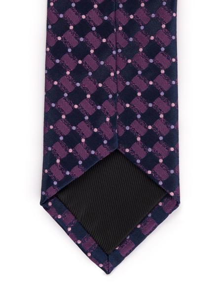 Mor 3'lü Kravat Mendil Set - 50269556002