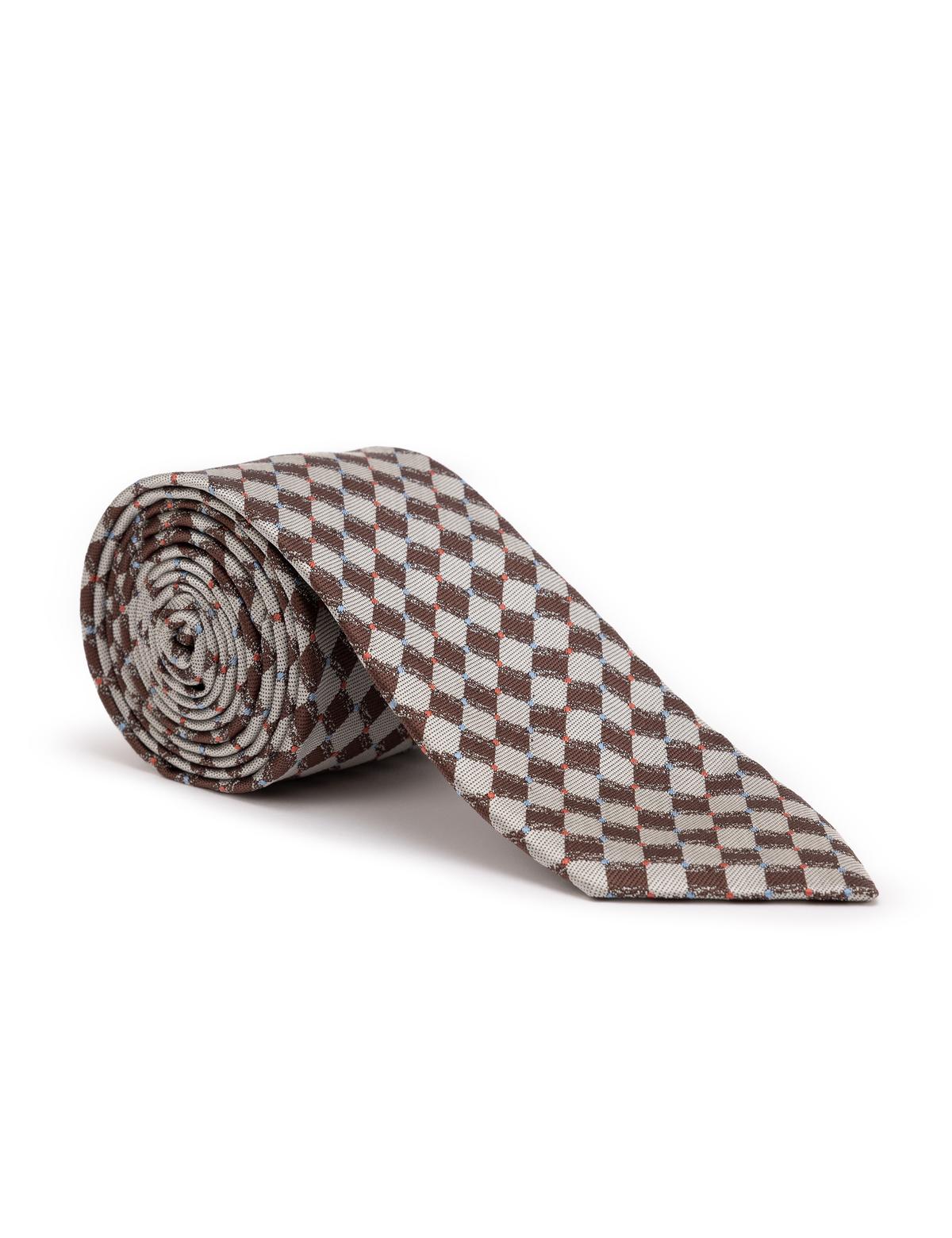 Bej 3'lü Kravat-Mendil-Kravat İğnesi Set - 50269556003