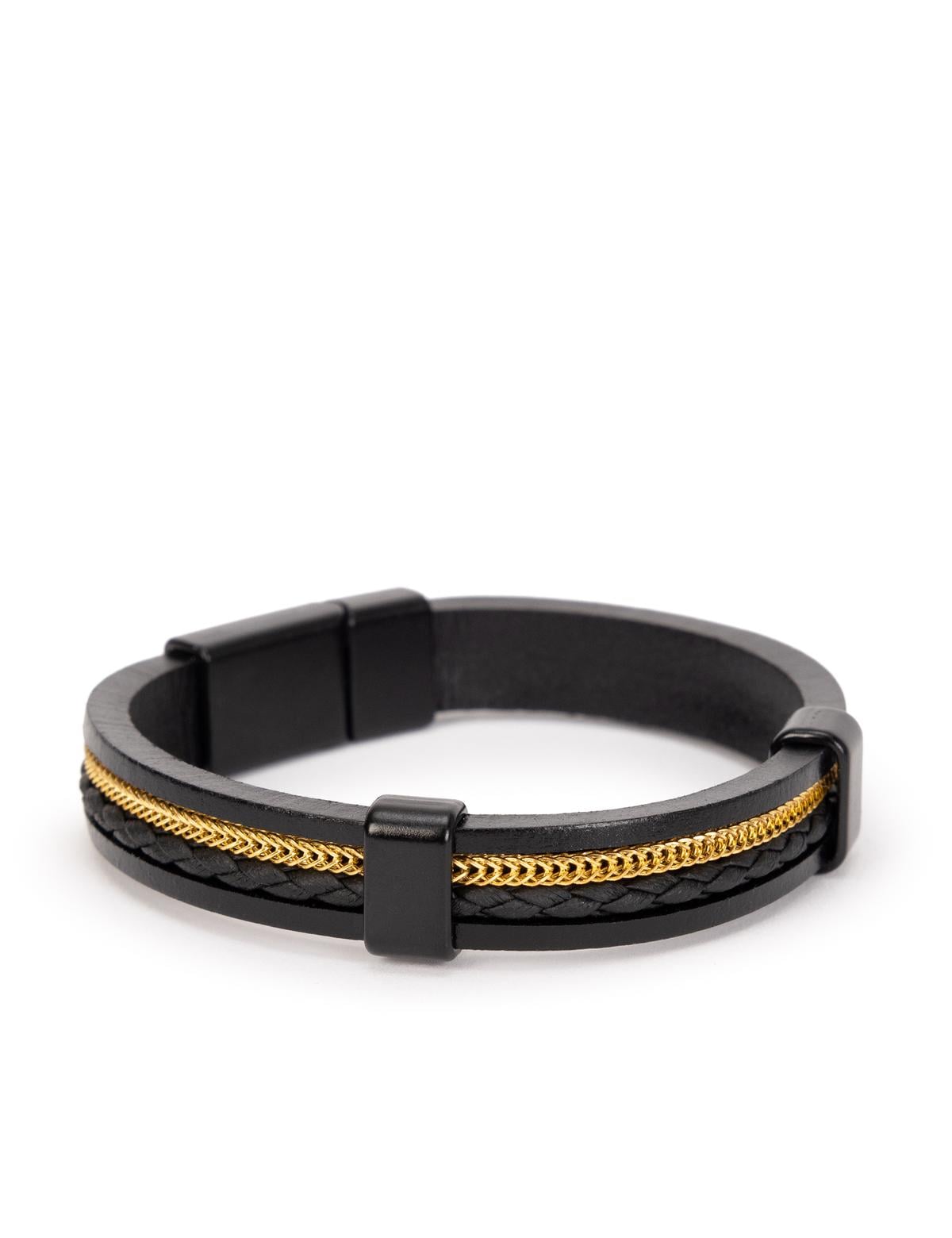 Siyah Deri Bileklik - 50270388001