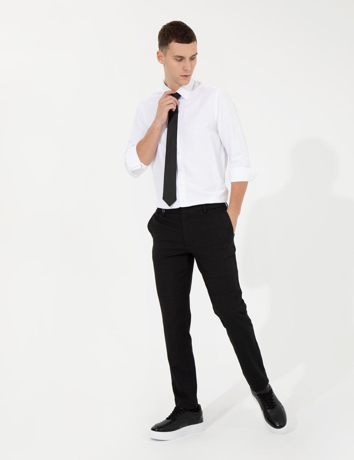 Siyah Ex. Slim Fit Kumaş Pantolon - 50260471009