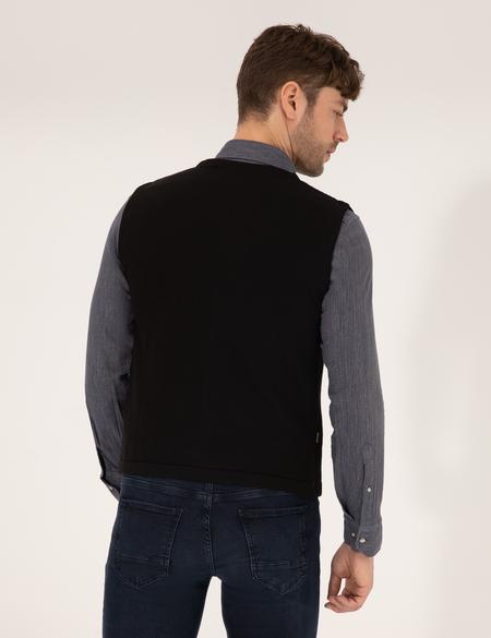 Siyah Triko Yelek - 50263175001