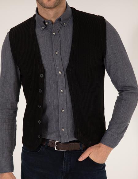 Siyah Triko Yelek - 50263175001