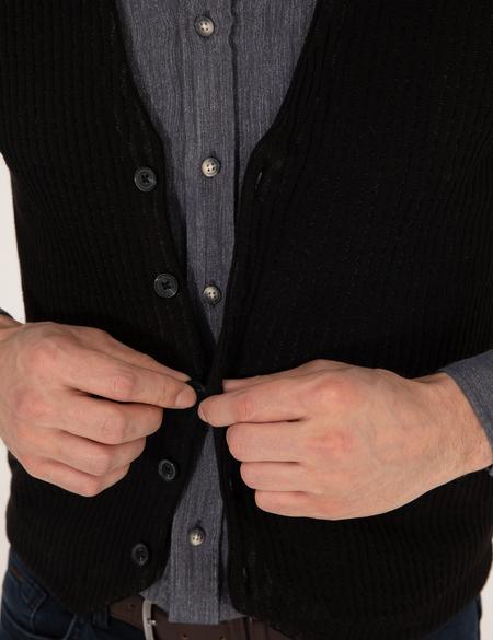 Siyah Triko Yelek - 50263175001