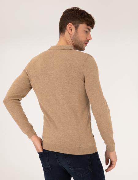 Kahverengi Slim Fit Kazak - 50265441032