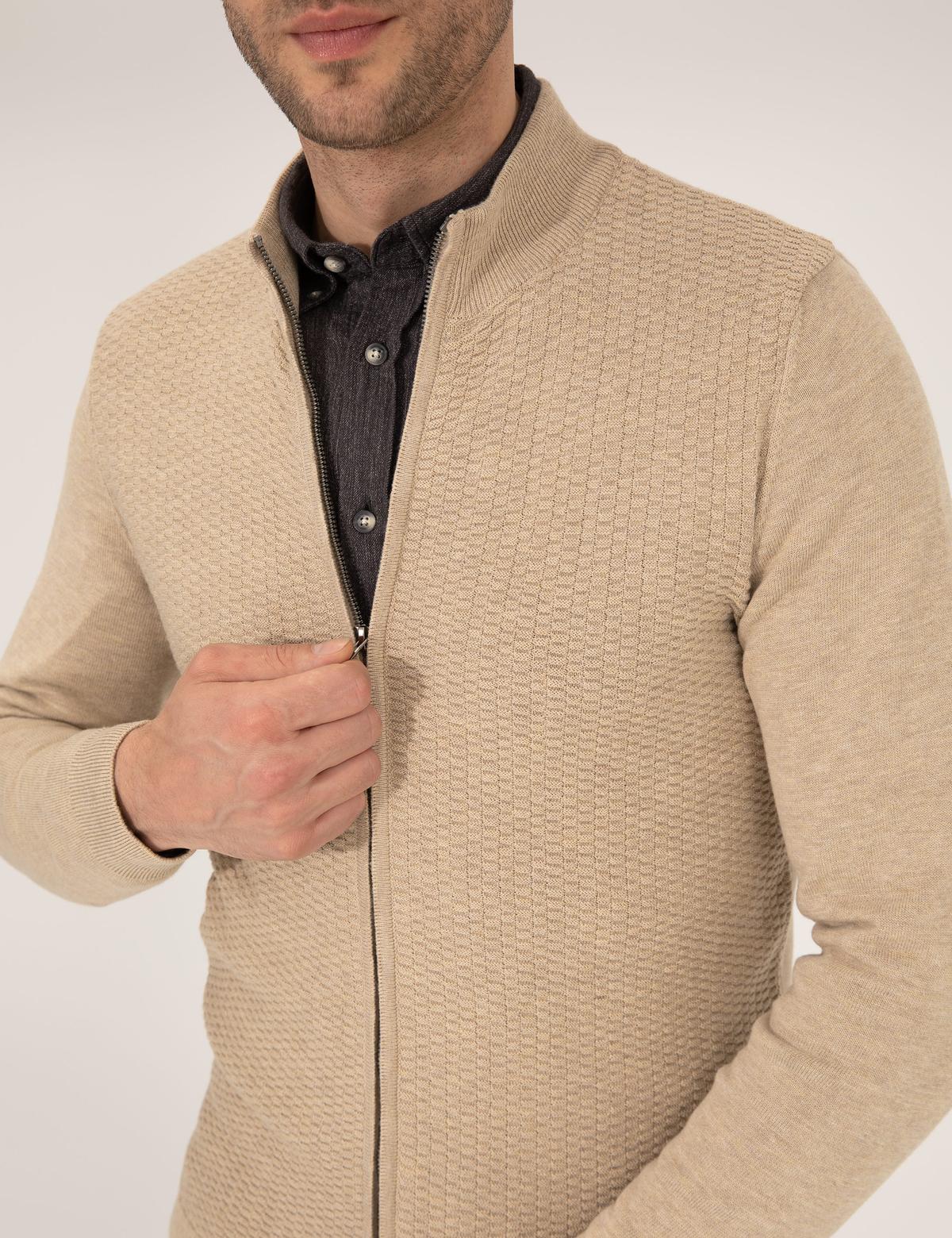 Kum Melanj Slim Fit Triko Hırka - 50265903031