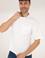 Ekru Regular Fit Düz Cepli Bisiklet Yaka Tişört