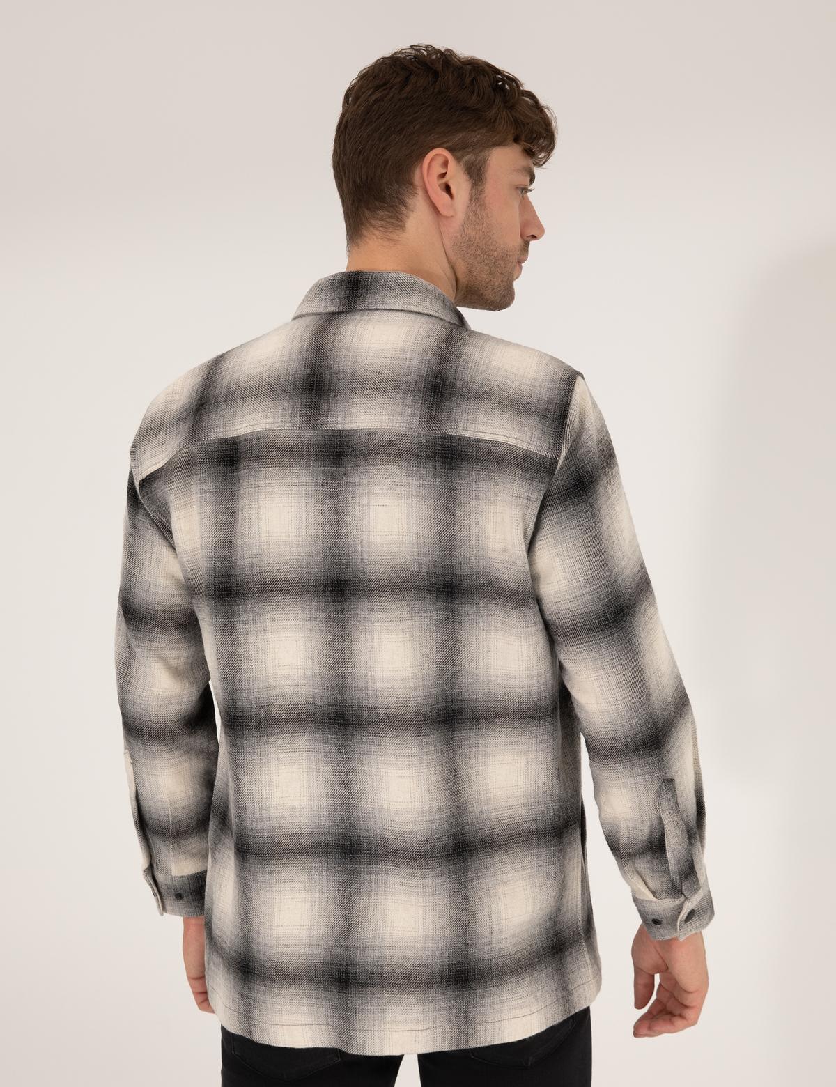 Gri Oversize Uzun Kollu Gömlek - 50269720006