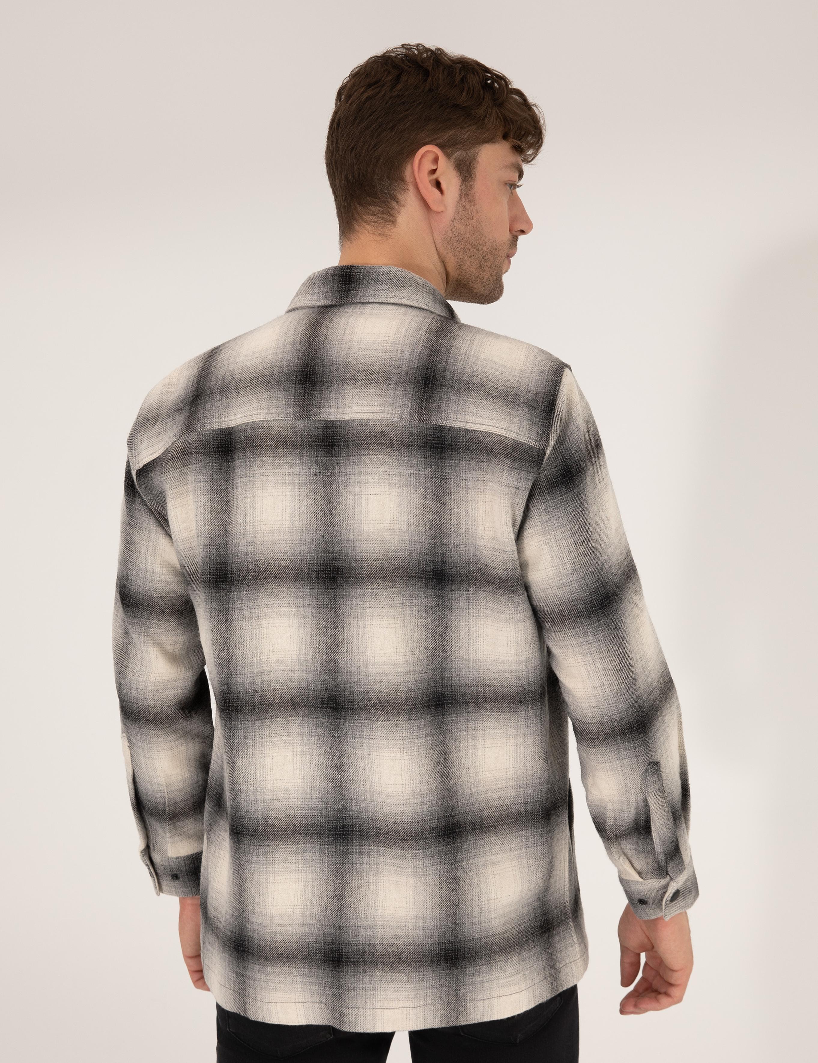 Gri Oversize Uzun Kollu Gömlek