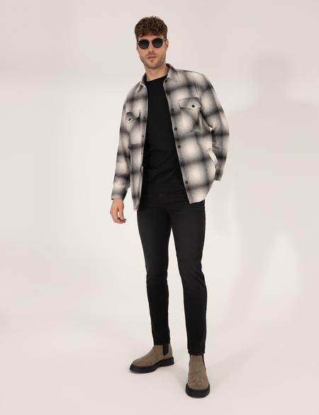 Gri Oversize Uzun Kollu Gömlek - 50269720006