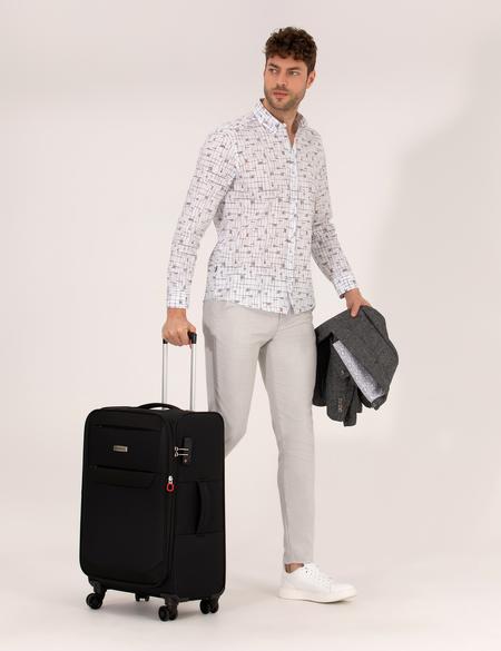 Siyah Orta Boy Kumaş Valiz - 50279490001