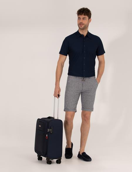 Lacivert Kabin Boy Kumaş Valiz - 50279491002