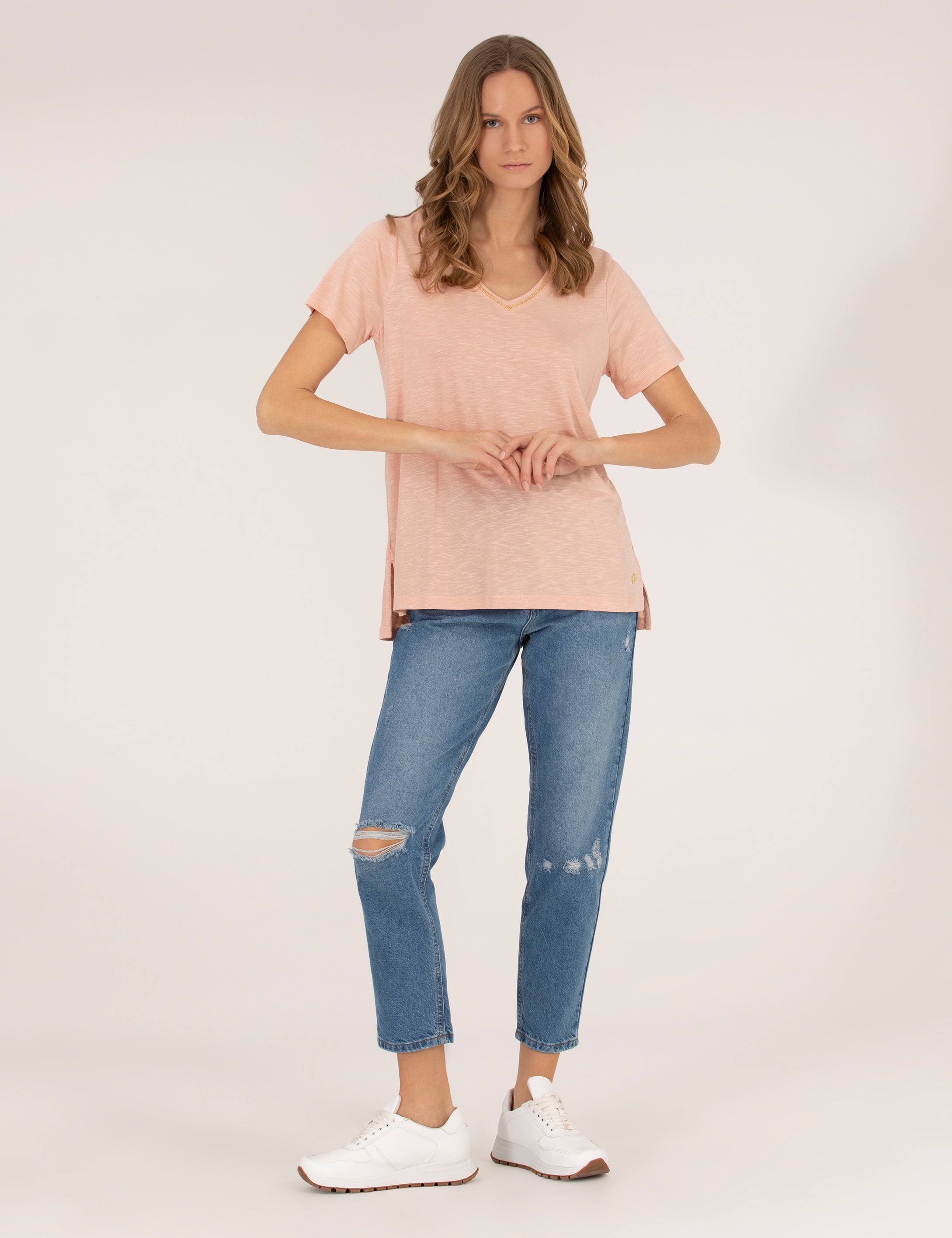 Pudra Regular Fit Tişört - Image 3