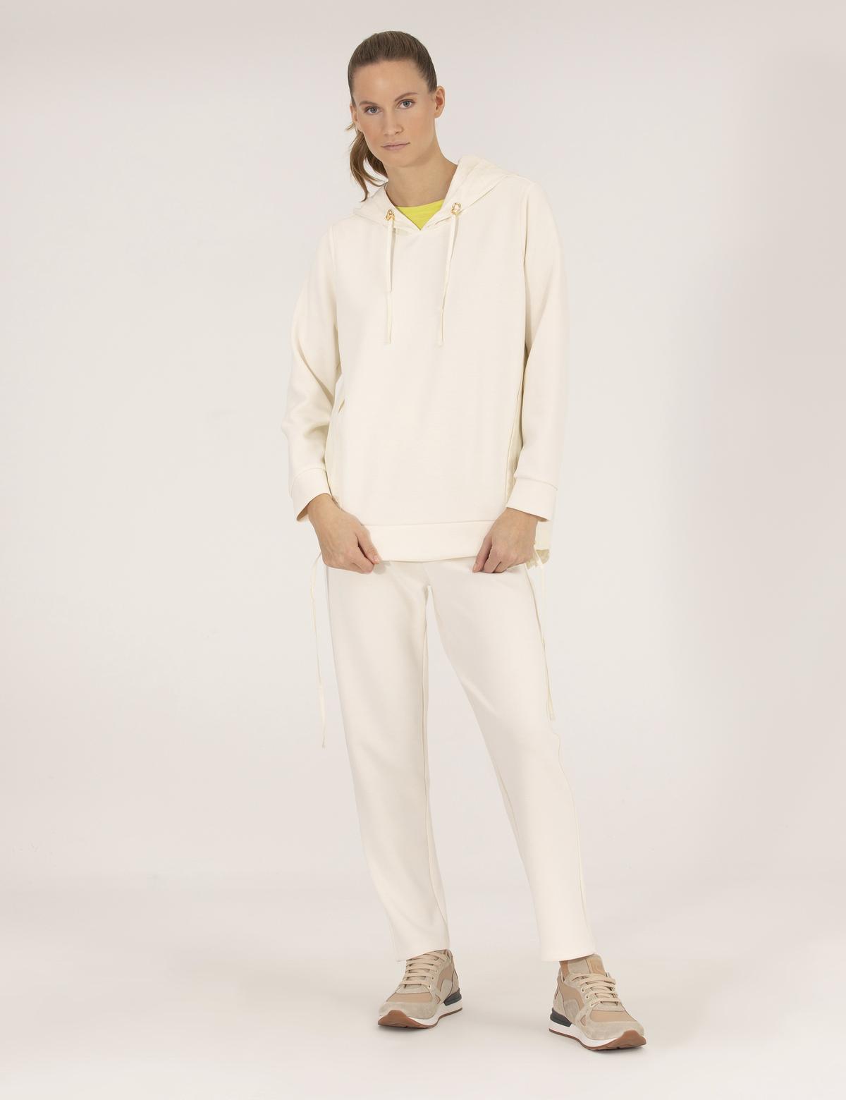 Ekru Comfort Fit Kapüşonlu Sweatshirt - 50266530003