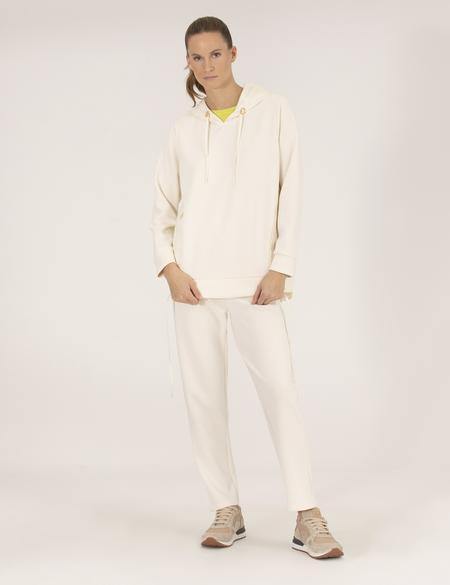 Ekru Comfort Fit Kapüşonlu Sweatshirt - 50266530003