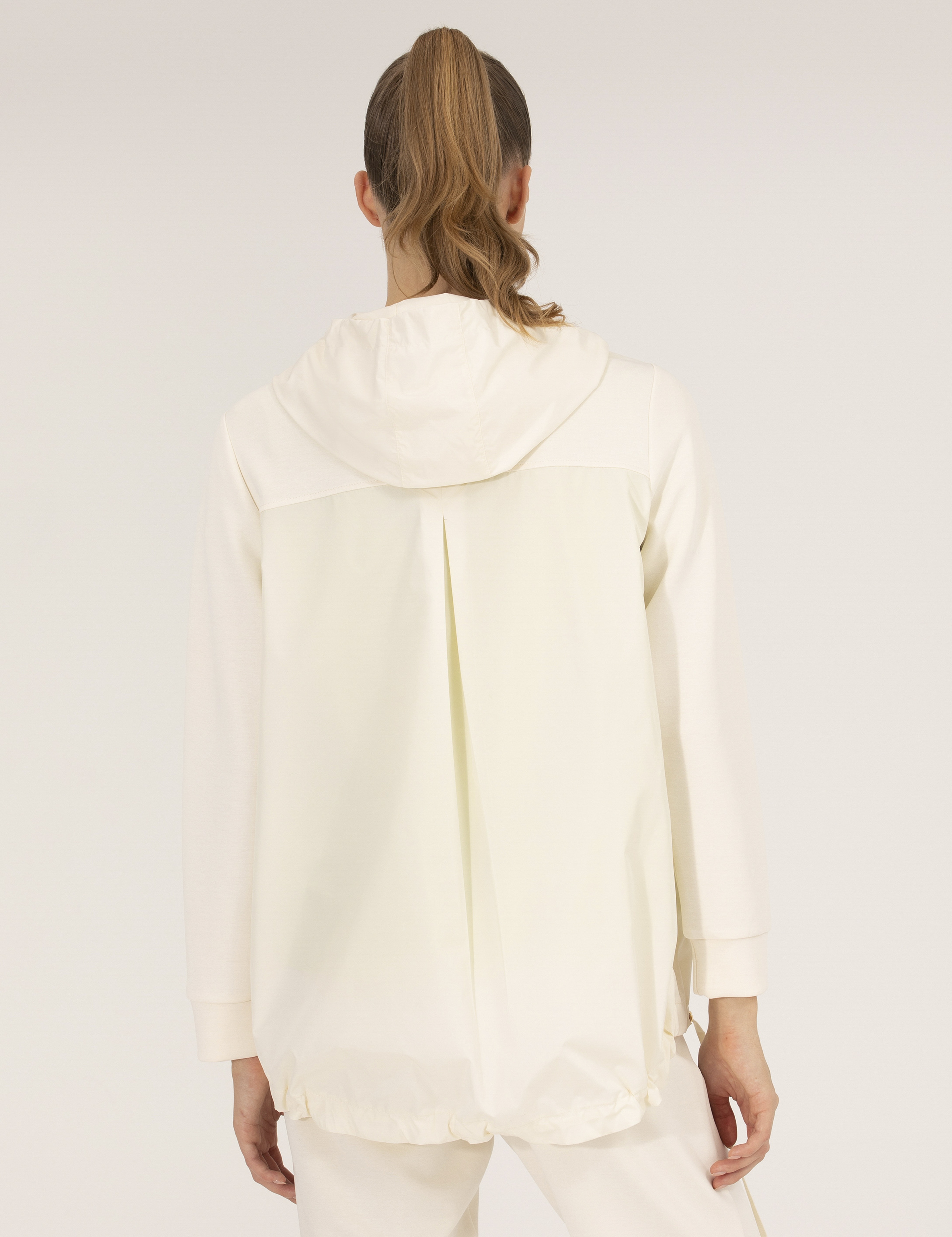 Ekru Comfort Fit Kapüşonlu Sweatshirt - Image 5