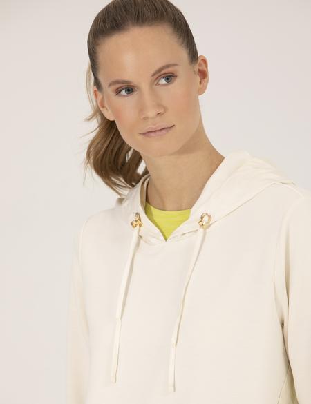 Ekru Comfort Fit Kapüşonlu Sweatshirt - 50266530003