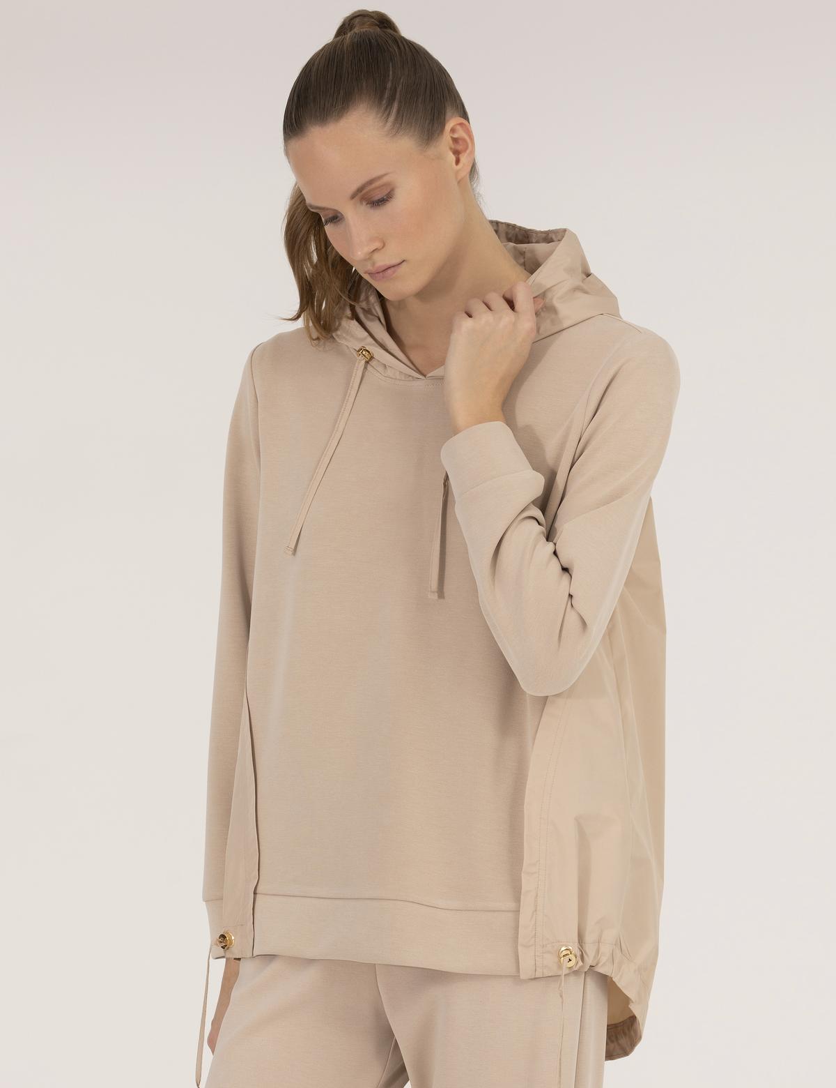 Kum Comfort Fit Kapüşonlu Sweatshirt