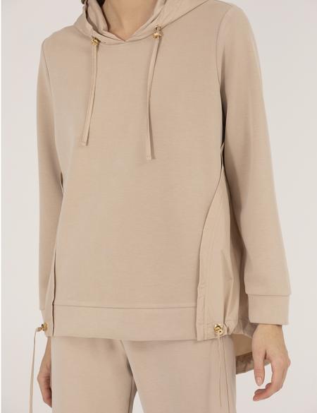 Kum Comfort Fit Kapüşonlu Sweatshirt - 50266530017