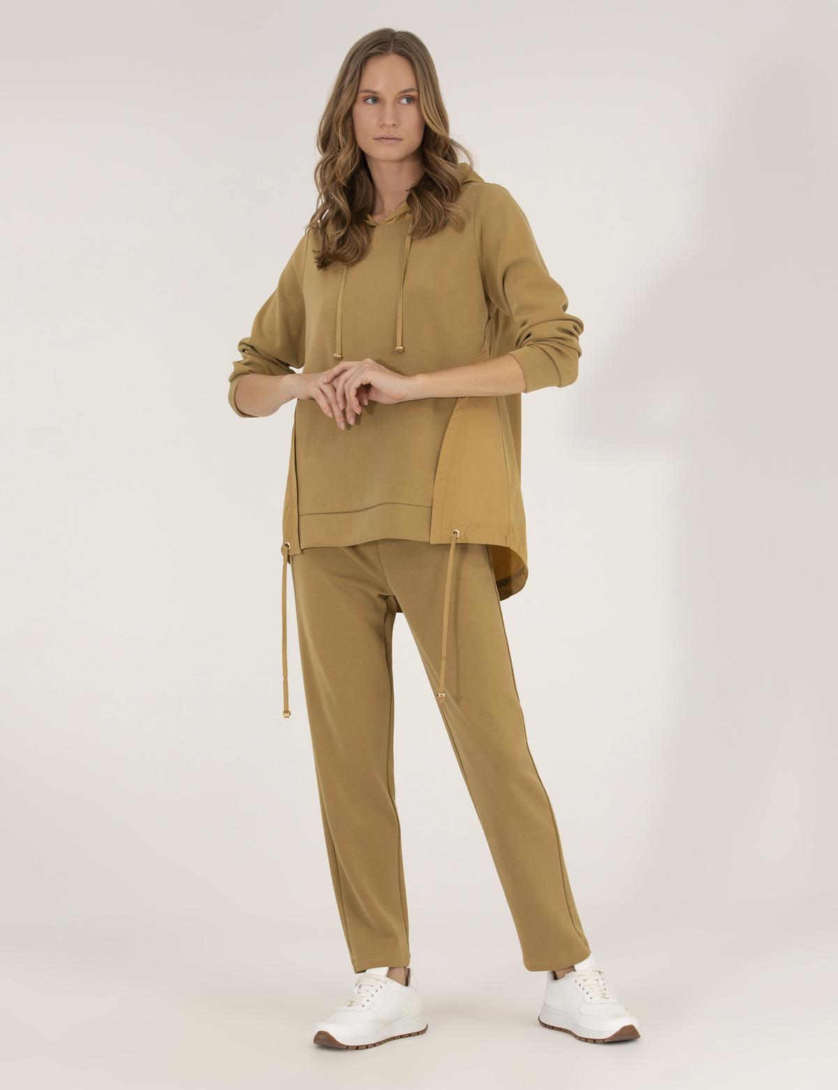 Yeşil Comfort Fit Kapüşonlu Sweatshirt - 50266530025