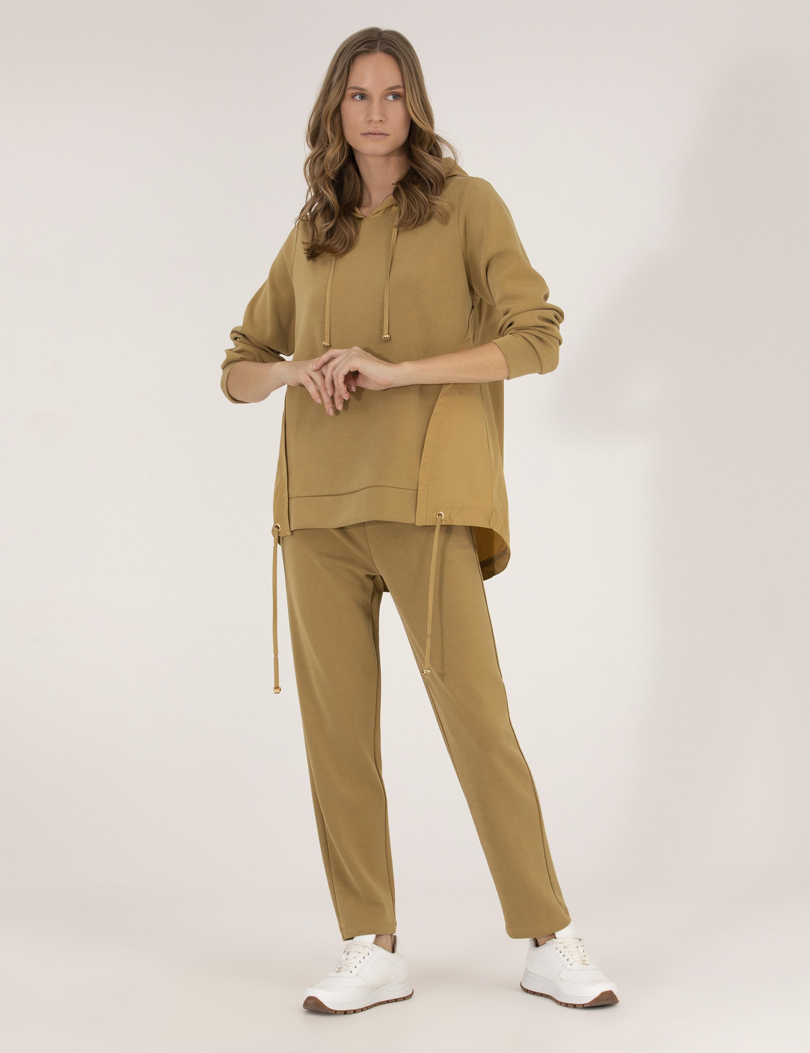 Yeşil Comfort Fit Kapüşonlu Sweatshirt