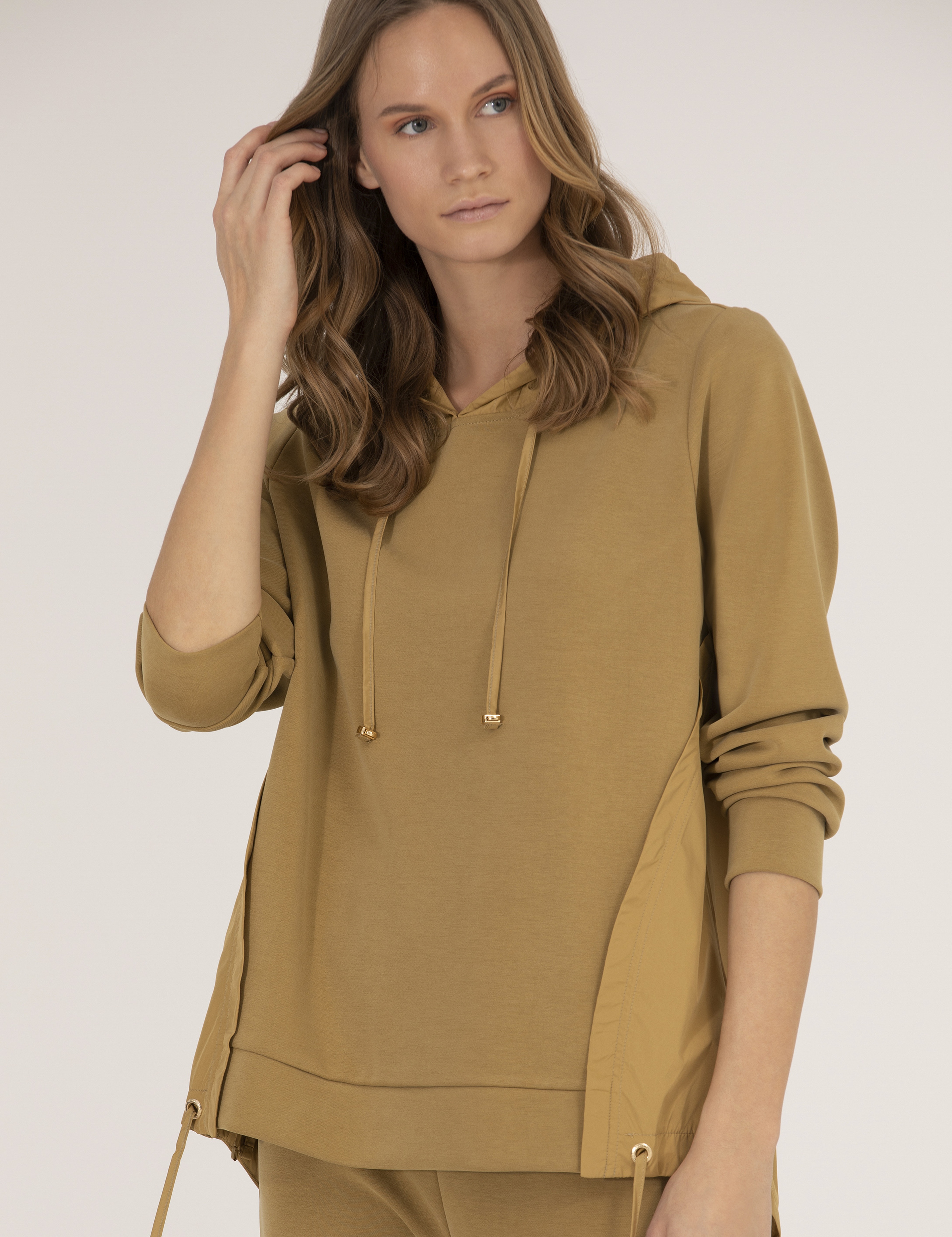 Yeşil Comfort Fit Kapüşonlu Sweatshirt - Image 4