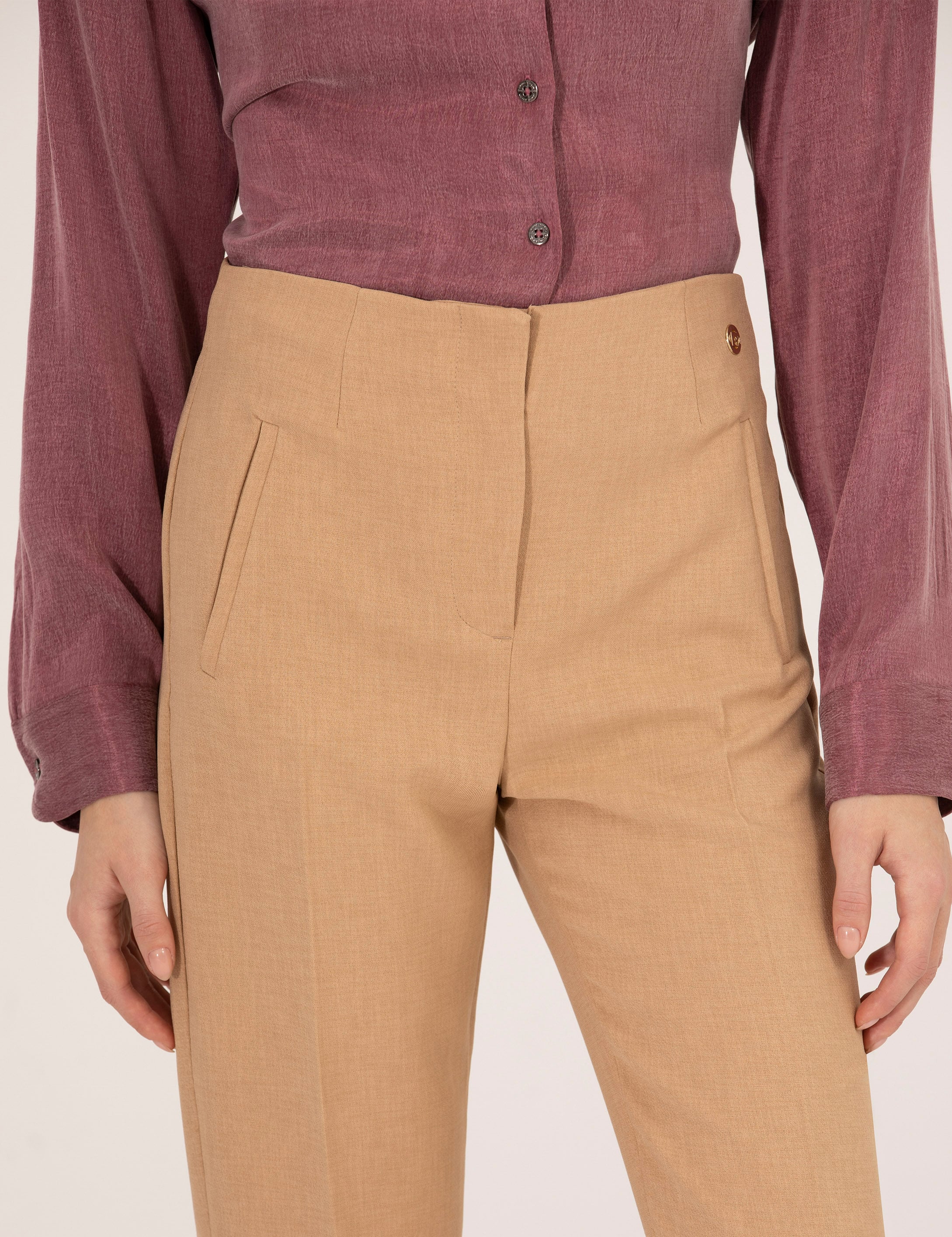 Camel Havuç Fit Kumaş Pantolon