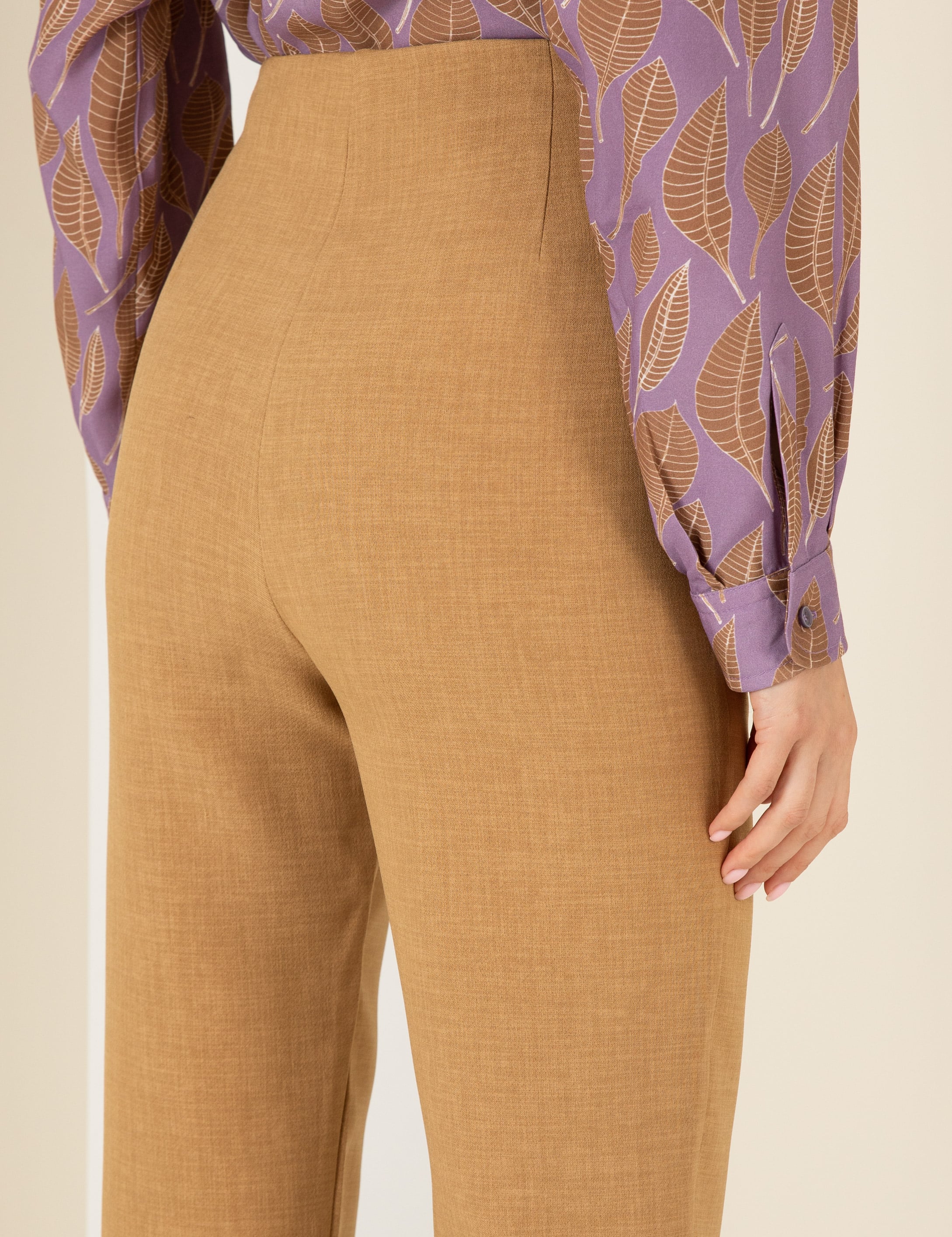 Camel Havuç Fit Kumaş Pantolon - Image 7