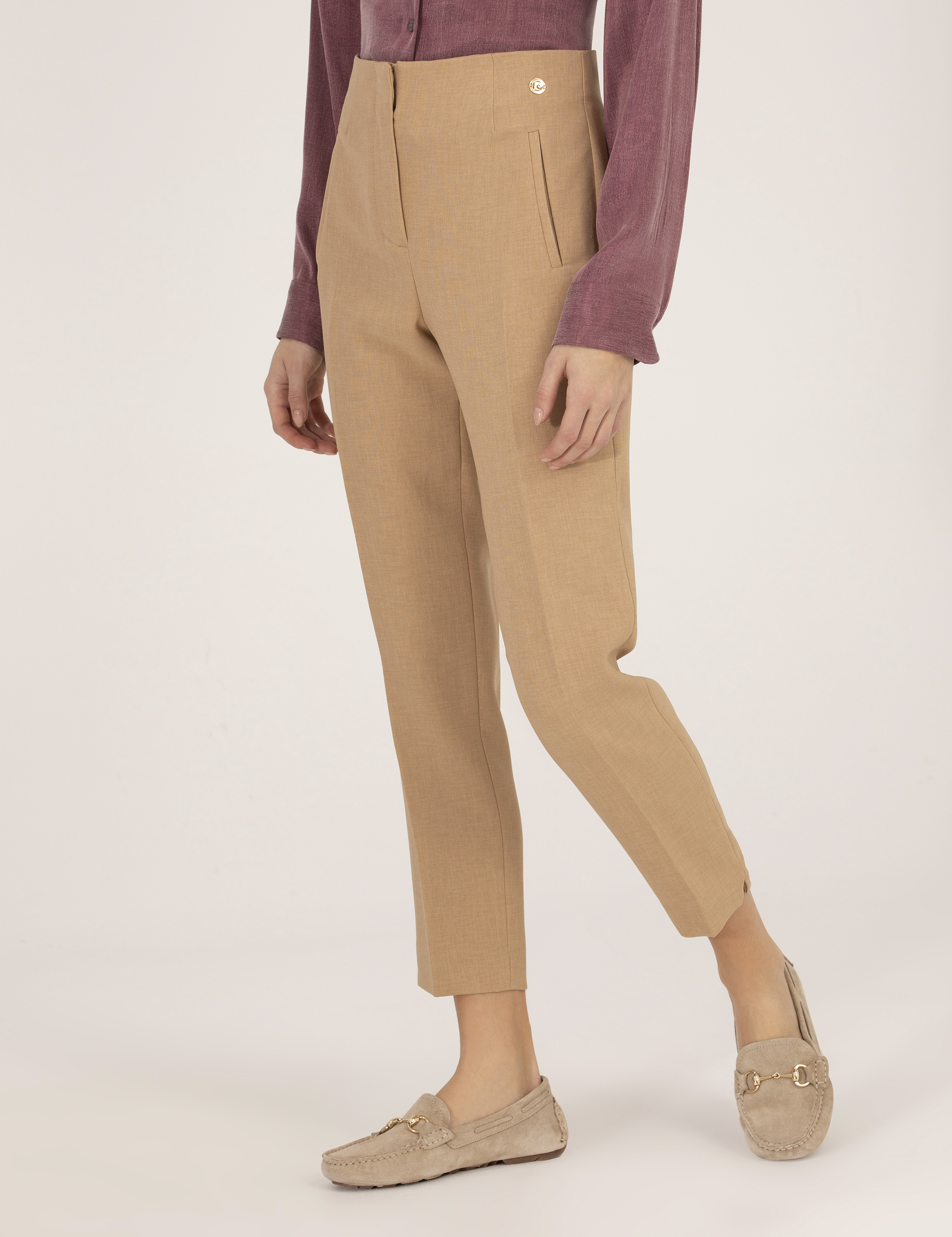 Camel Havuç Fit Kumaş Pantolon - Image 2